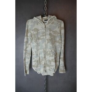 ATM Anthony Thomas Melillo Womens Tan Camo Full Zip‎ Hoodie AW1803-FQ3 Size S